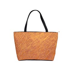 Orange Pattern Shoulder Handbags by Valentinaart