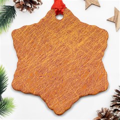 Orange Pattern Ornament (snowflake) 