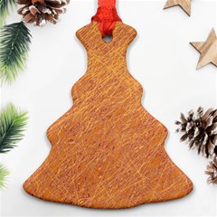 Orange Pattern Christmas Tree Ornament (2 Sides)