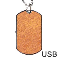 Orange Pattern Dog Tag Usb Flash (one Side)