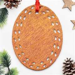 Orange Pattern Ornament (oval Filigree)  by Valentinaart