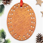 Orange pattern Oval Filigree Ornament (2-Side)  Back