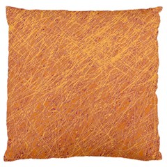 Orange Pattern Large Cushion Case (one Side)