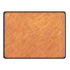 Orange Pattern Double Sided Fleece Blanket (small)  by Valentinaart