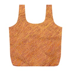 Orange Pattern Full Print Recycle Bags (l) 