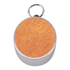 Orange Pattern Mini Silver Compasses