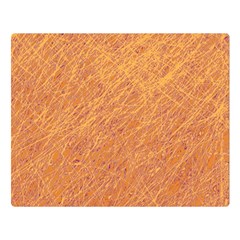 Orange Pattern Double Sided Flano Blanket (large) 