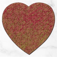 Brown Pattern Jigsaw Puzzle (heart)