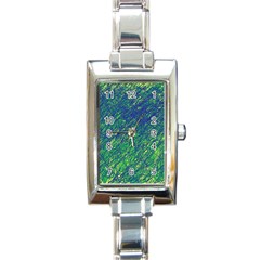 Green Pattern Rectangle Italian Charm Watch