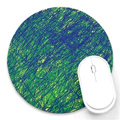 Green Pattern Round Mousepads