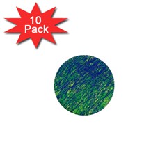 Green Pattern 1  Mini Buttons (10 Pack) 