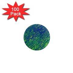 Green Pattern 1  Mini Magnets (100 Pack) 