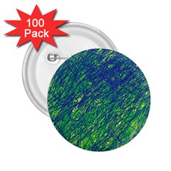 Green Pattern 2 25  Buttons (100 Pack) 