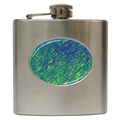 Green Pattern Hip Flask (6 Oz)