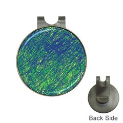 Green Pattern Hat Clips With Golf Markers