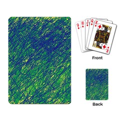 Green Pattern Playing Card