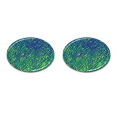 Green Pattern Cufflinks (oval) by Valentinaart