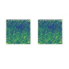 Green Pattern Cufflinks (square)