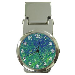 Green Pattern Money Clip Watches