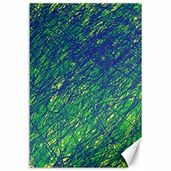 Green Pattern Canvas 12  X 18  