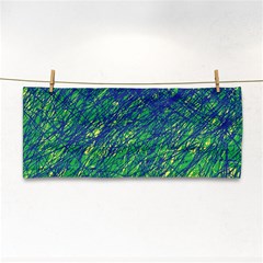 Green Pattern Hand Towel