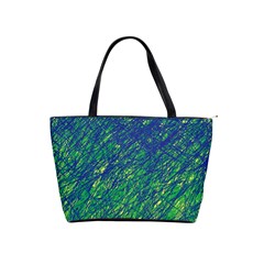 Green Pattern Shoulder Handbags