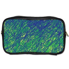 Green Pattern Toiletries Bags 2-side