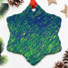 Green Pattern Ornament (snowflake) 