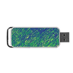 Green Pattern Portable Usb Flash (one Side)