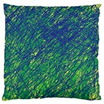 Green pattern Standard Flano Cushion Case (Two Sides) Back