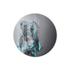 Dog Rubber Round Coaster (4 Pack) 