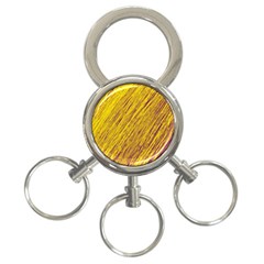 Yellow Van Gogh Pattern 3-ring Key Chains