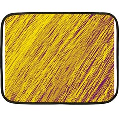 Yellow Van Gogh Pattern Double Sided Fleece Blanket (mini) 