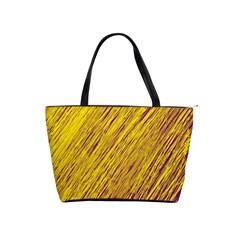 Yellow Van Gogh Pattern Shoulder Handbags