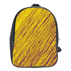 Yellow Van Gogh Pattern School Bags (xl) 