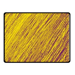 Yellow Van Gogh Pattern Double Sided Fleece Blanket (small) 