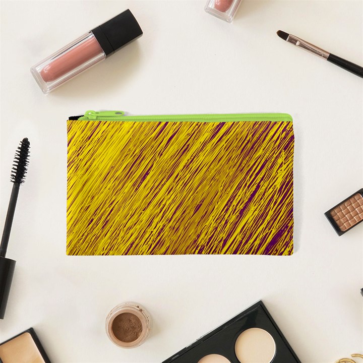 Yellow Van Gogh pattern Cosmetic Bag (XS)