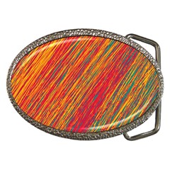 Orange Van Gogh pattern Belt Buckles