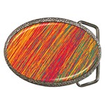 Orange Van Gogh pattern Belt Buckles Front