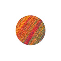 Orange Van Gogh pattern Golf Ball Marker