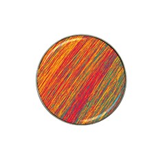 Orange Van Gogh pattern Hat Clip Ball Marker (4 pack)