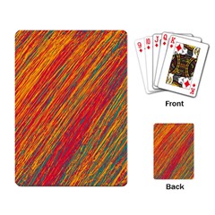 Orange Van Gogh pattern Playing Card