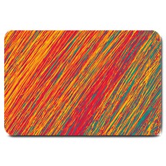 Orange Van Gogh pattern Large Doormat 