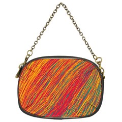 Orange Van Gogh pattern Chain Purses (Two Sides) 