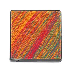 Orange Van Gogh pattern Memory Card Reader (Square)