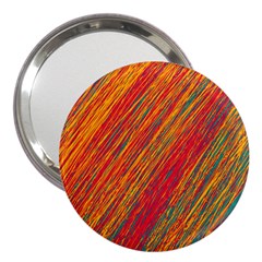 Orange Van Gogh pattern 3  Handbag Mirrors