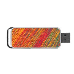 Orange Van Gogh pattern Portable USB Flash (One Side)