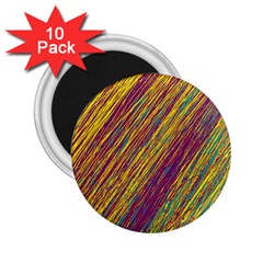 Yellow, purple and green Van Gogh pattern 2.25  Magnets (10 pack) 