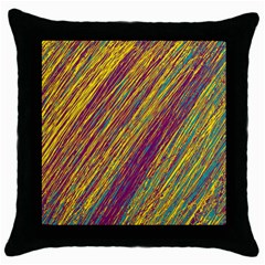 Yellow, Purple And Green Van Gogh Pattern Throw Pillow Case (black)