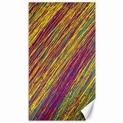 Yellow, purple and green Van Gogh pattern Canvas 40  x 72  